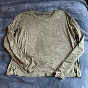 Athleta Heathered Green Long Sleeve Top
